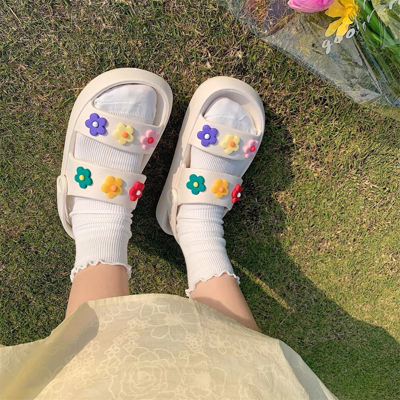 DÉP SANDAL ĐÍNH HOA ULLZANG CUTE DSDDHUC