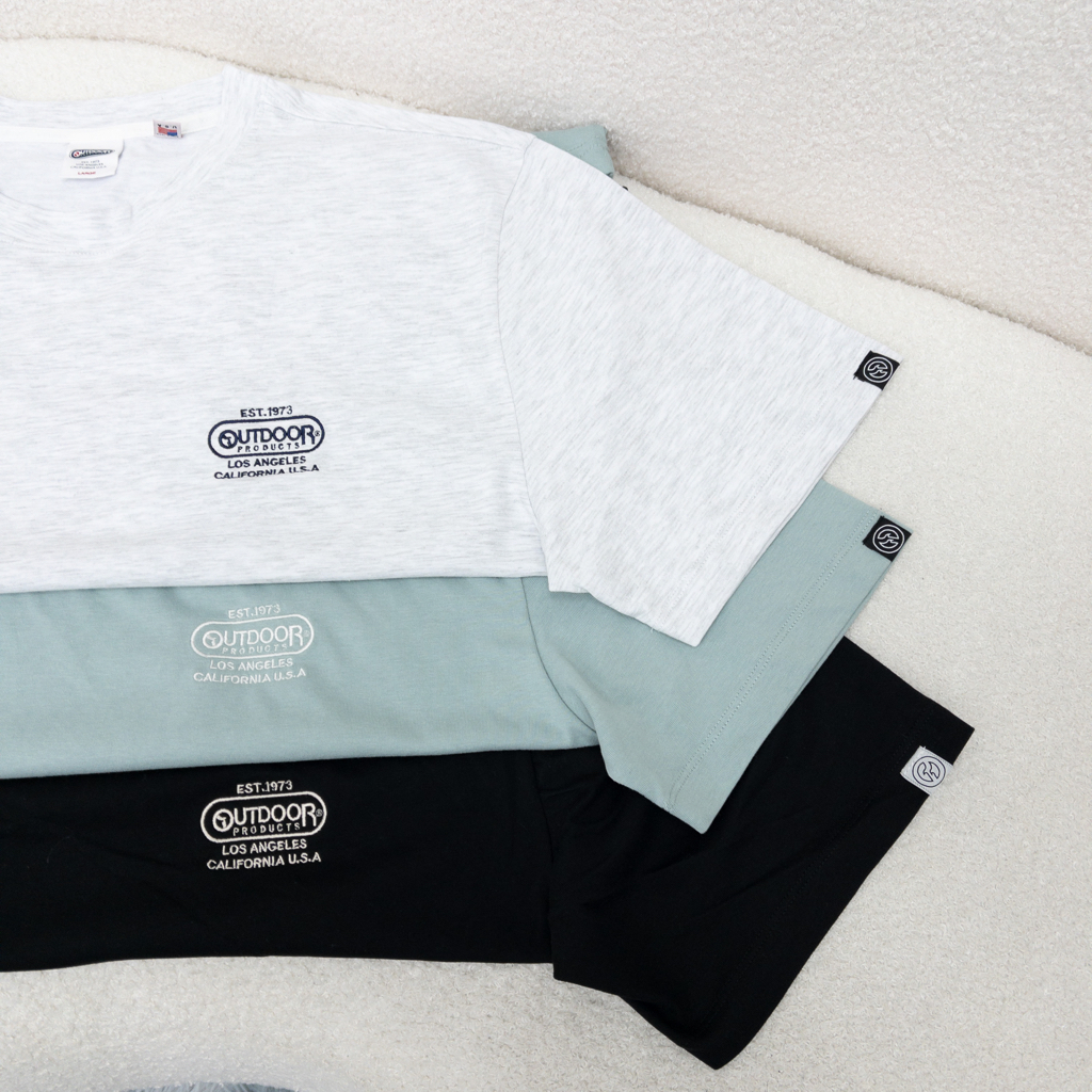 Áo Thun Tay Ngắn Unisex Nam Nữ OUTDOOR Form Basic 6 Màu Thời Trang Hàn Quốc