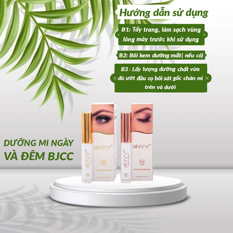 Combo dưỡng mi BJCC ngày đêm ,dài dày tự nhiên không gây thâm mắt, phục hồi và ngăn ngừa rụng mi