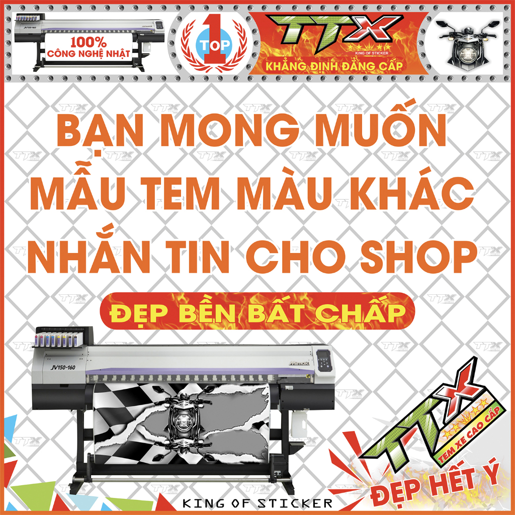 Team Sirius Lửa Hồng Trắng Đen Tuyệt  Đẹp - Mã Tem Xe Sirius