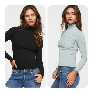 Áo cổ lọ xuất dư, f21