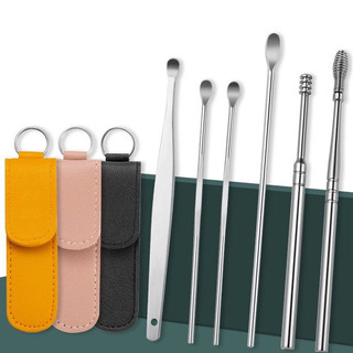Bộ dụng cụ lấy ráy tai, massage tai inox 6 món