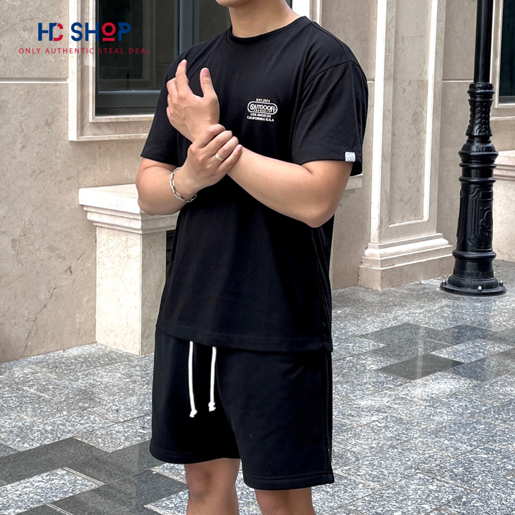 Áo Thun Tay Ngắn Unisex Nam Nữ OUTDOOR Form Basic 6 Màu Thời Trang Hàn Quốc