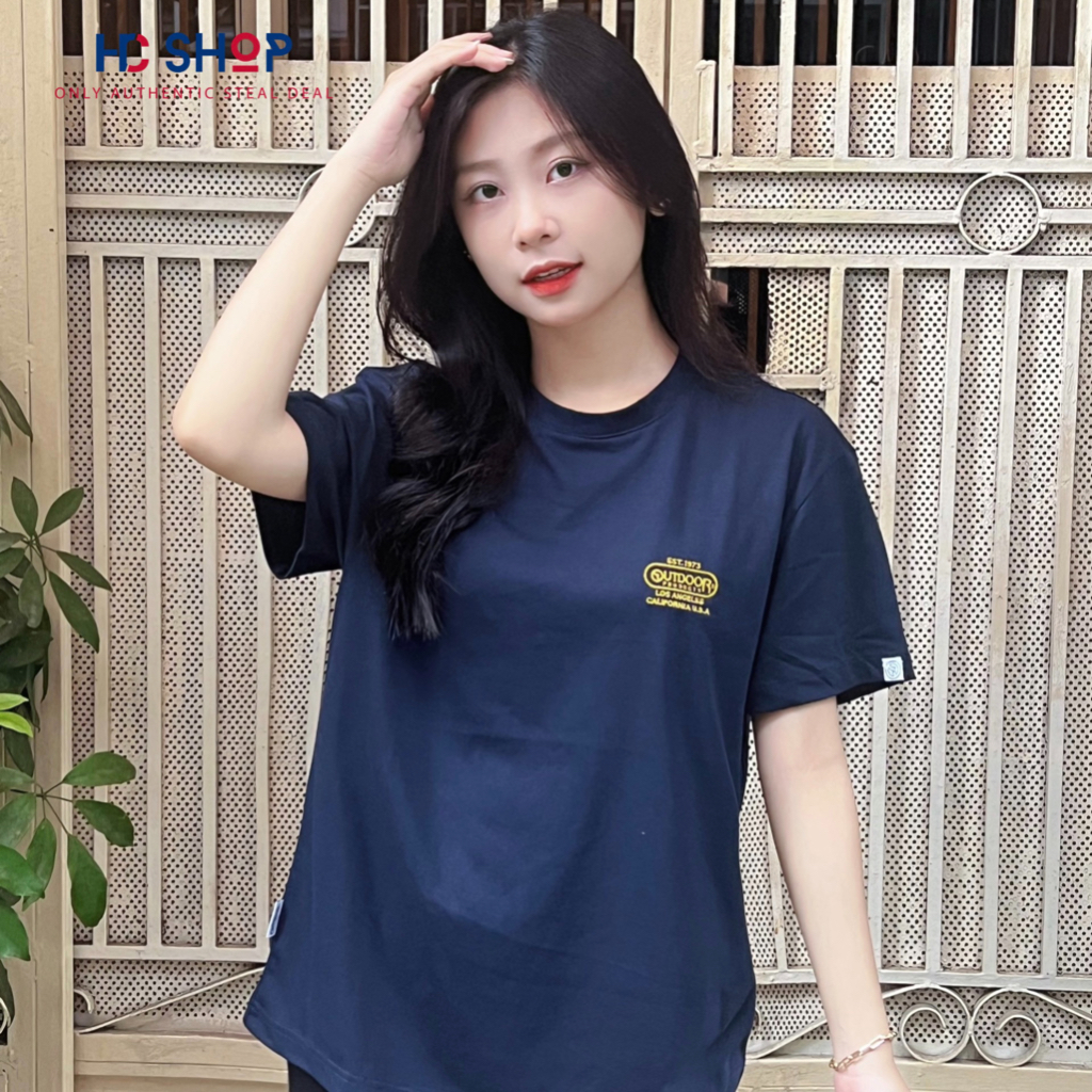 Áo Thun Tay Ngắn Unisex Nam Nữ OUTDOOR Form Basic 6 Màu Thời Trang Hàn Quốc