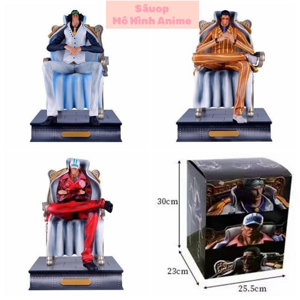 Đô đốc Aokiji chim trĩ xanh ngồi ghế trong trận chiến Marine Ford - Cao 29 cm