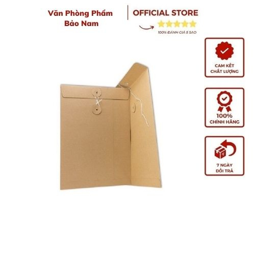 10 Phong bì nâu A4 ( Loại không đáy) Túi hồ sơ xi măng không đáy