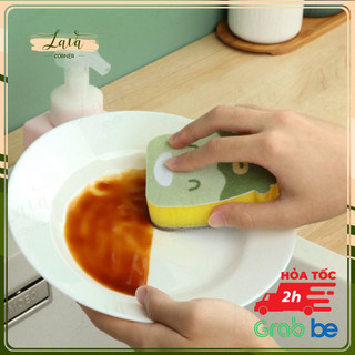 Miếng Rửa Chén Bát Bọt Biển Đa Năng Hình Thú Cao Cấp