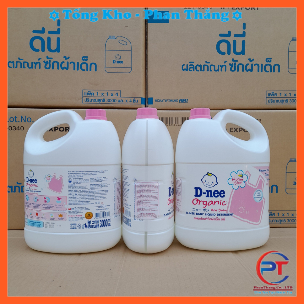 Nước Giặt Dnee 3000ml Thái Lan, Hàng Chính Hãng Nhập Khẩu, Đậm Đặc, Thơm Dịu, An Toàn Cho Bé