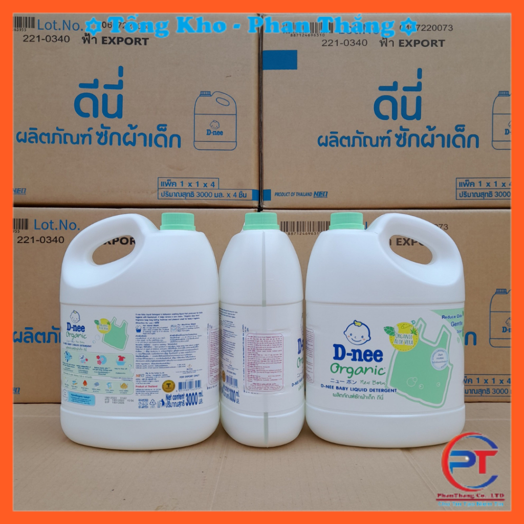 Nước Giặt Dnee 3000ml Thái Lan, Hàng Chính Hãng Nhập Khẩu, Đậm Đặc, Thơm Dịu, An Toàn Cho Bé