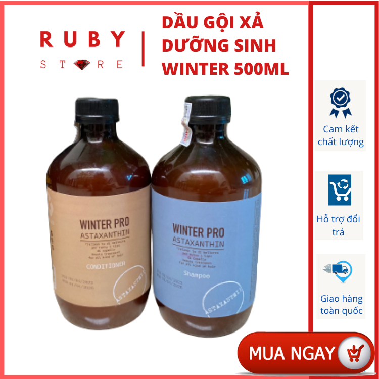 Dầu Gội Xả Dưỡng Sinh WINTER Pro 500ml Hàng Chính Hãng, Được Các Salon, Spa Tin Dùng | Ruby Luxury