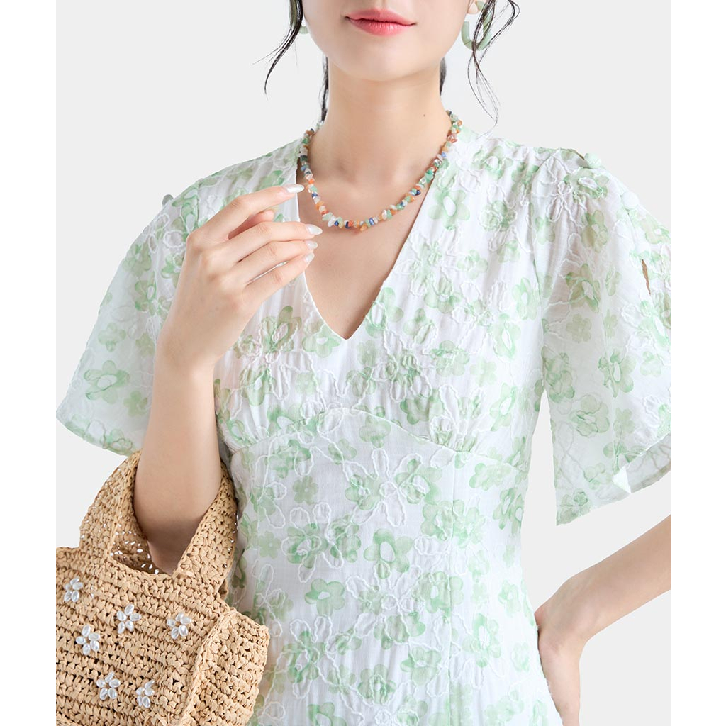 Đầm Lửng Nữ Thời Trang Hnoss Đuôi Cá Tay Cánh Tiên HNDLU099