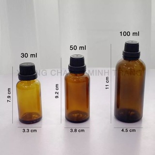 Chai /Lọ thủy tinh 50ml nâu