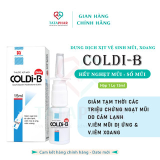 Dung dịch xịt mũi Coldi-B, Hỗ trợ giảm ngạt mũi, sổ mũi nhanh chóng - Chai 15ml - Hàng Chính Hãng