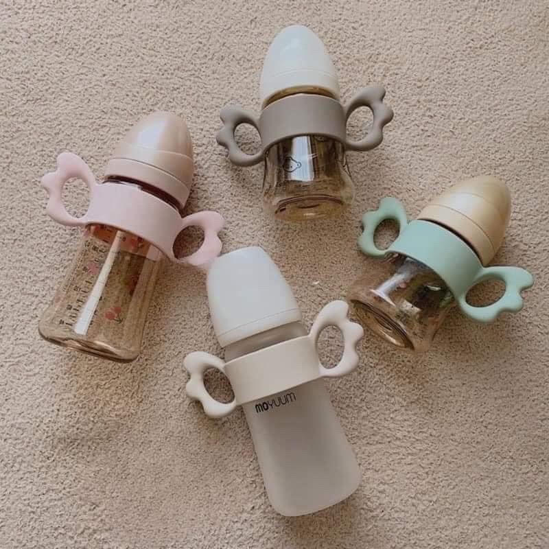 Tay cầm cánh tiên, tay cầm bình sữa silicone cho bình Avent, Hegen, Moyuum, phù hợp với tất cả bình cổ rộng