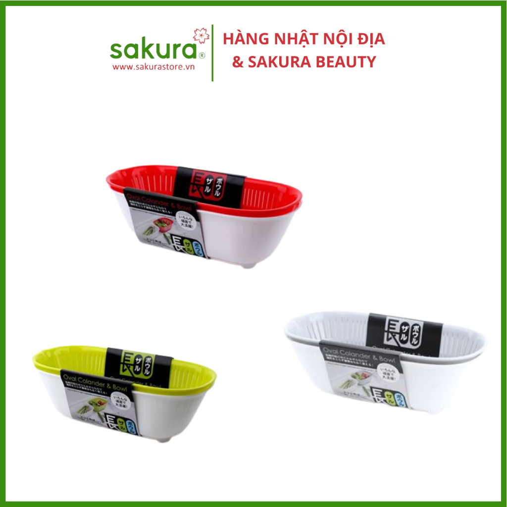 Bộ rổ chậu hai lớp đựng rau củ quả KOKUBO