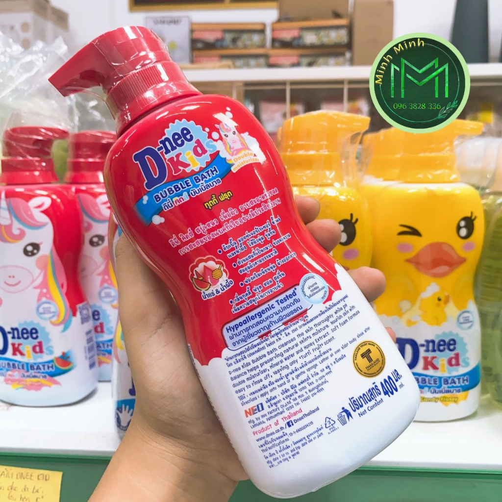 Sữa Tắm Gội Dnee Kid Cho Bé Hình Hoạt Hình Đáng Yêu  Thái Lan Vàng, Đỏ, Xanh 400ml