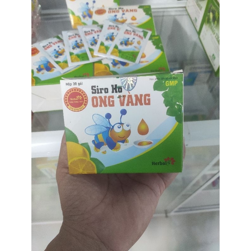 Siro ho ong vàng sạch họng, giảm ho giảm đau rát họng cho trẻ hộp