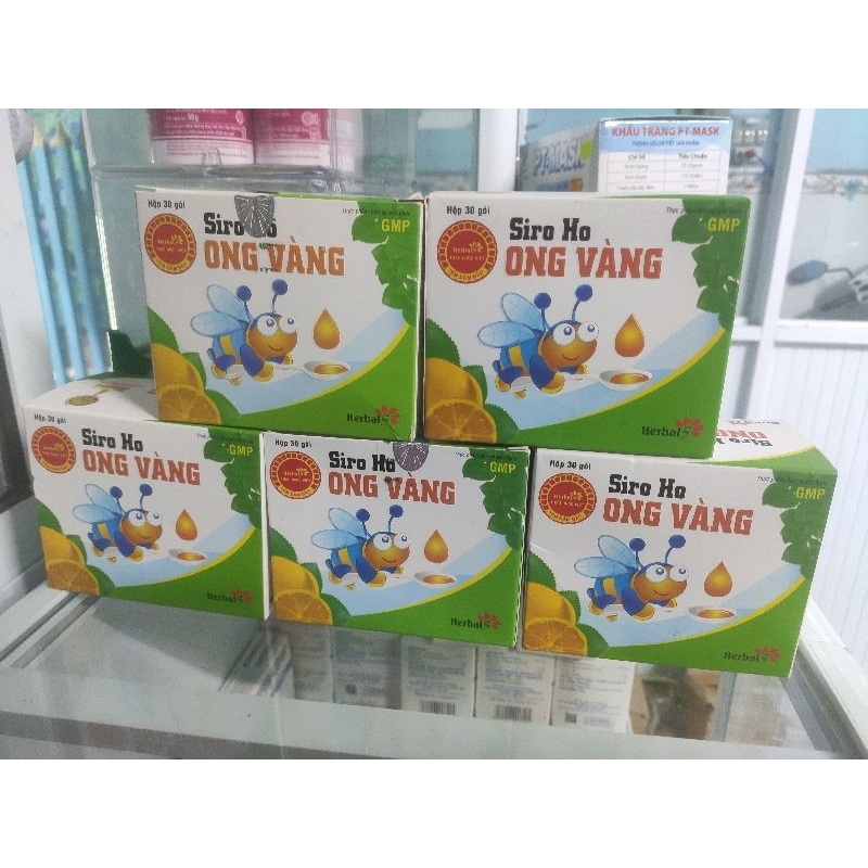 Siro ho ong vàng sạch họng, giảm ho giảm đau rát họng cho trẻ hộp