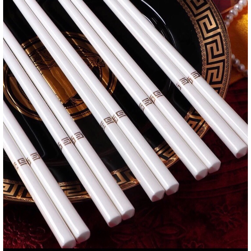 combo 20 đôi đũa sứ đặc cao cấp ceramic không độc hại nấm môc