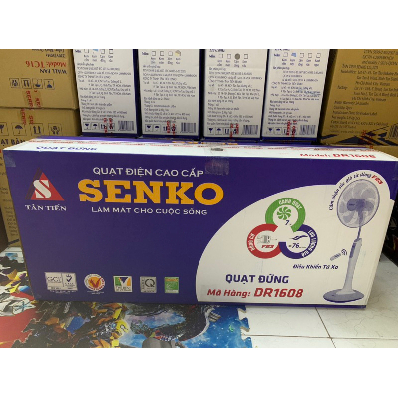 QUẠT SENKO. Dòng quạt đứng Senko Model DR1608 Có Remote Điều Khiển Từ Xa. Hàng Cty Đầy Đủ Bảo Hành