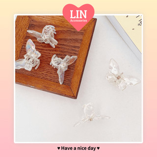 Kẹp càng cua mini hình bướm hologram lin