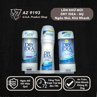 [Hàng Mỹ] Lăn Khử Mùi Nữ Dry Idea Advanced Dry, Khô nhanh, Khử mùi 72 giờ,  - Az 9193