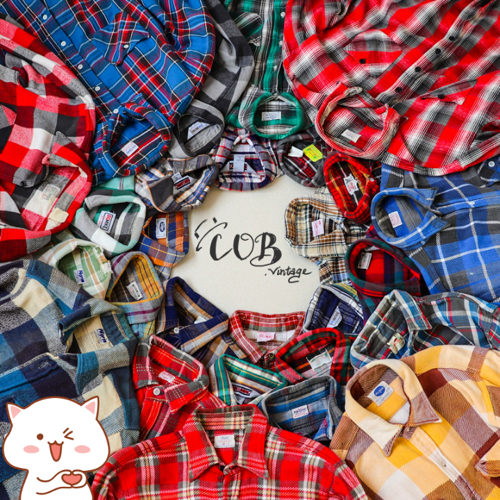Áo sơ mi Flannel Hiệu xịn xò- secondhand  - vintage, cổ điển-COB.vintage