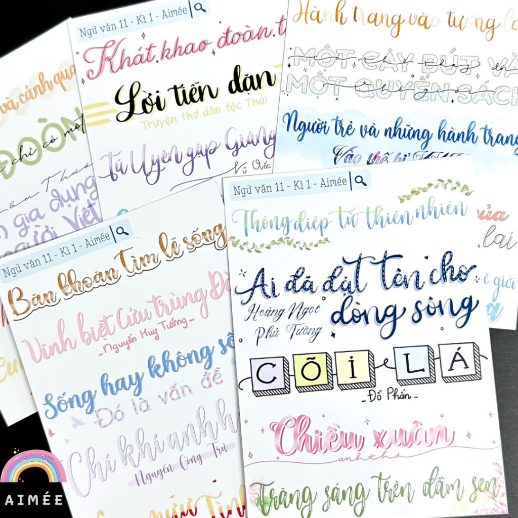 Sticker ngữ văn 11, tiêu đề văn học 11 - Chân trời sáng tạo | Aimée