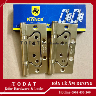 1 cặp bản lề âm dương inox mạ vàng sử dụng được cho mọi loại cửa