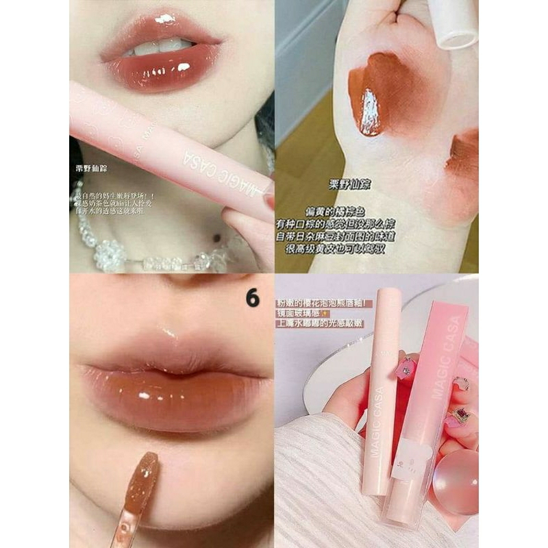 Son Tint Bóng Magic Casa gấu hồng