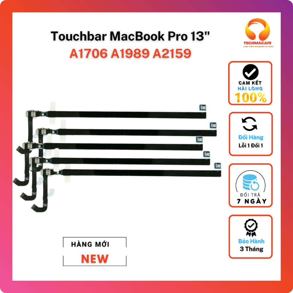 Thanh Cảm Ứng Touchbar Zin A1706 A1989 A2159 Thay Thế Cho Laptop Macbook Pro 13"inch 2016 - 2017
