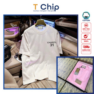 (Fulll Box) Áo thun tay lỡ form rộng TChip - Áo thun nam nữ cổ tròn unisex nhiều màu lựa chọn Oversize C073 in hình
