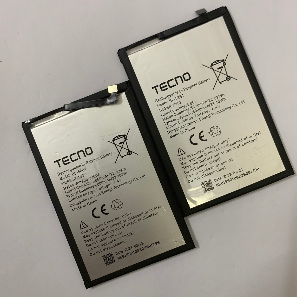 Pin Tecno Pouvoir 4 LC7 Pouvoir 4 Pro Spark Power 2 LC8 Spark 6 Air KE6 Pova LD7