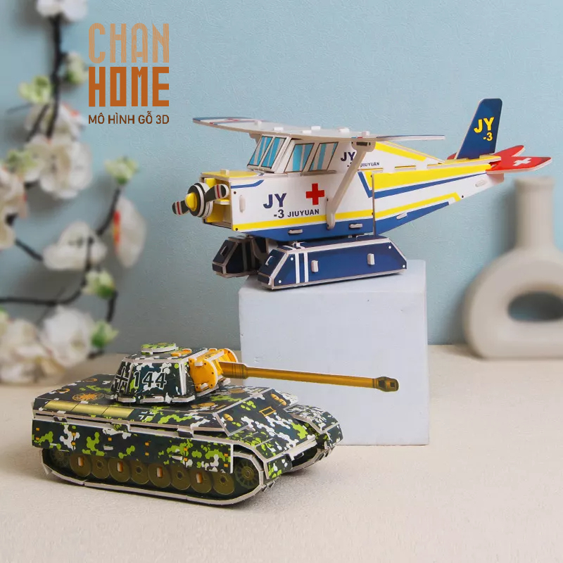 Đồ chơi mô hình lắp ráp bằng giấy 3D mô hình máy bay tàu thủy DIY đa dạng cho bé thỏa sức sáng tạo