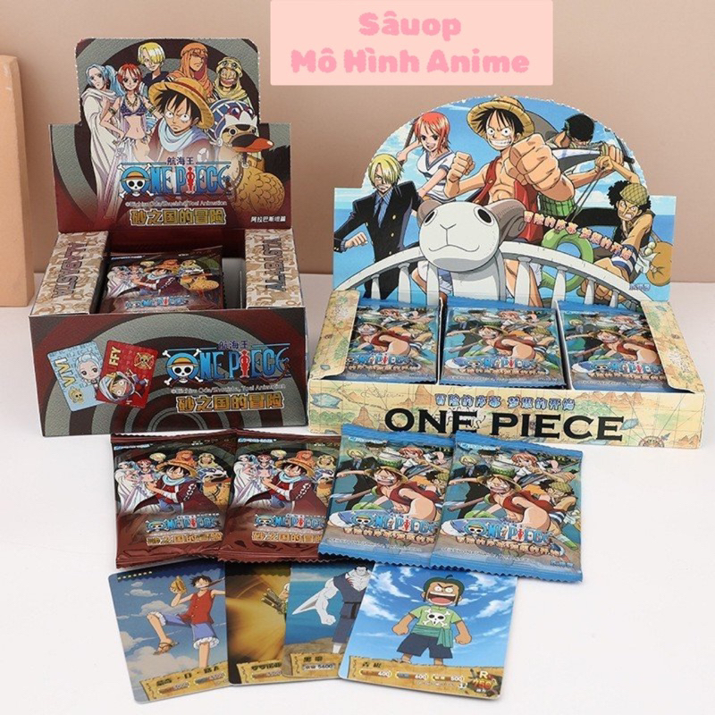 Thẻ nhân phẩm mô hình One Piece tặng kèm album đựng thẻ