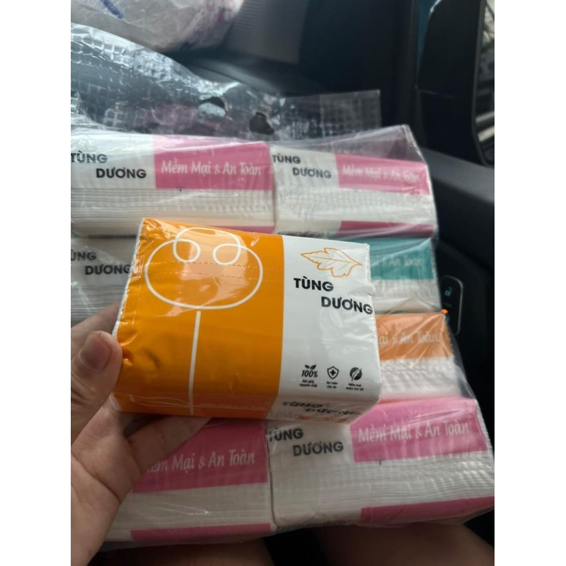 Giấy ăn gấu trúc, thùng giấy ăn rút 30 gói cao cấp Tùng Dương