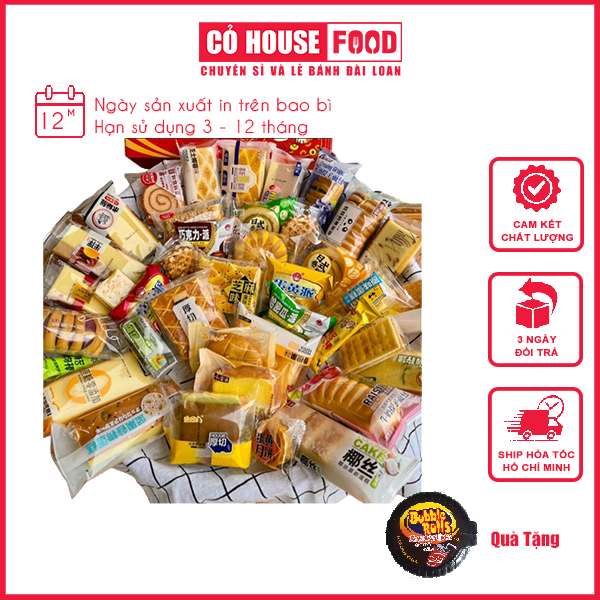 Bánh Đài Loan Mix Đủ Vị, bánh cao cấp, thùng 2kg