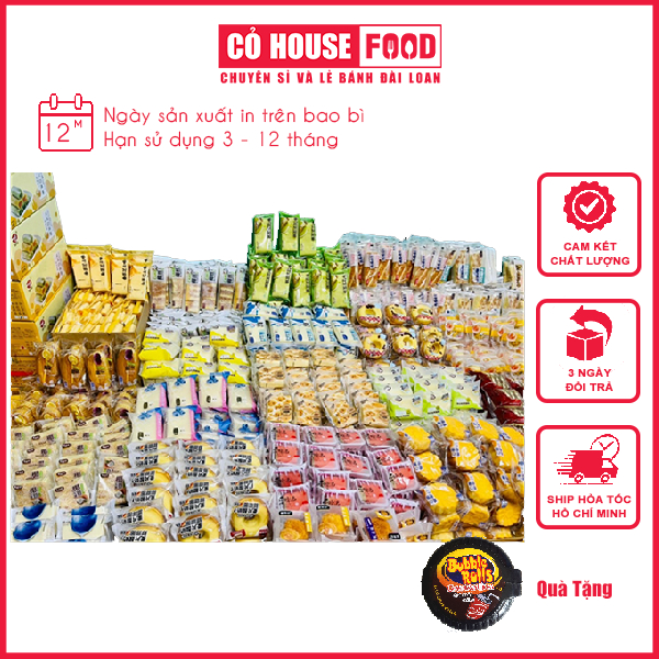 Bánh Đài Loan Mix Đủ Vị, bánh cao cấp, thùng 2kg