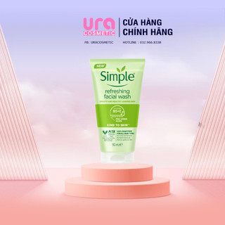 [HÀNG CHÍNH HÃNG] Sữa rửa mặt Simple Kind to Skin Refreshing Facial Wash Gel-MẪU MỚI