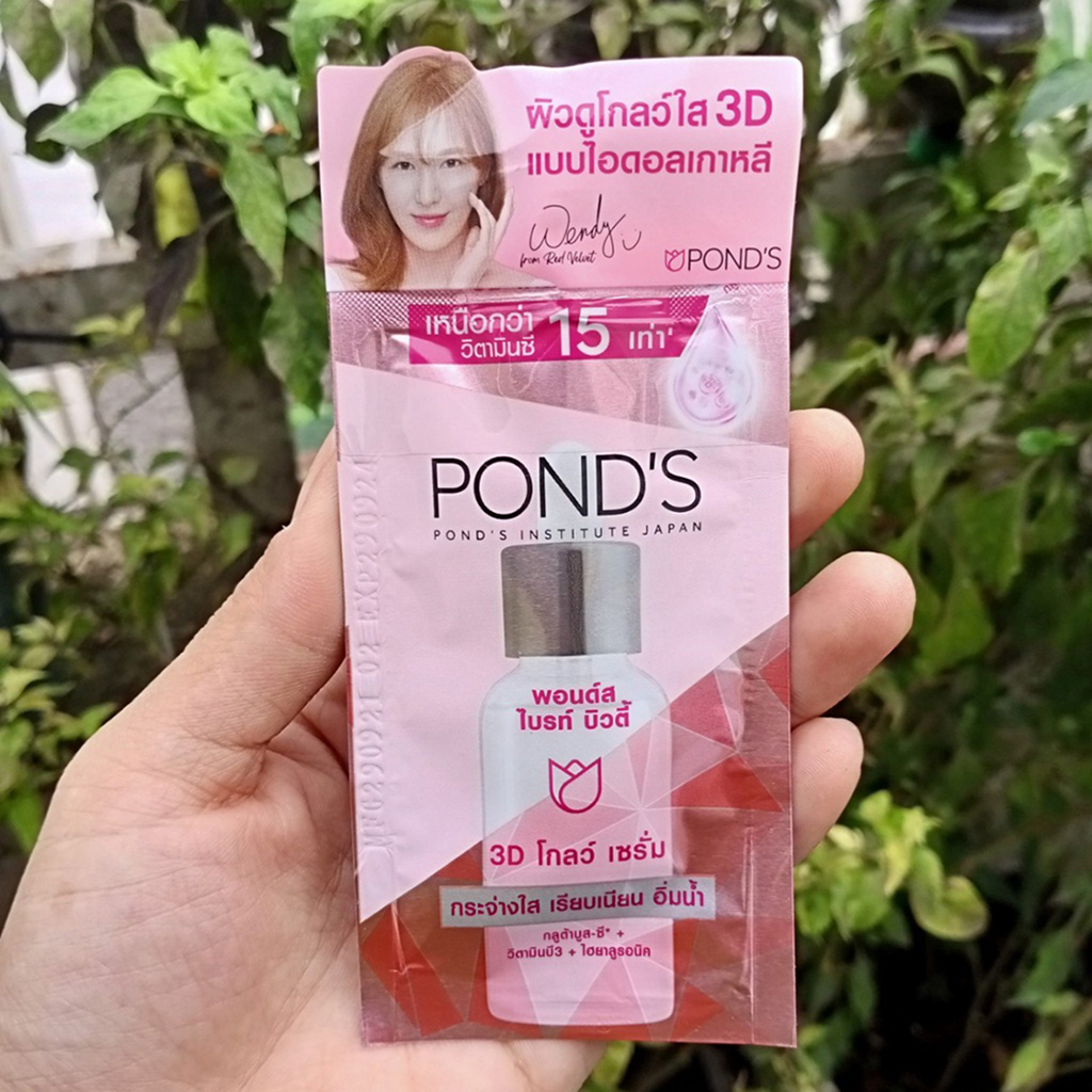 Hộp 6 gói serum Pond's Institute Japan dưỡng sáng mờ thâm 3D Glow 7.5g