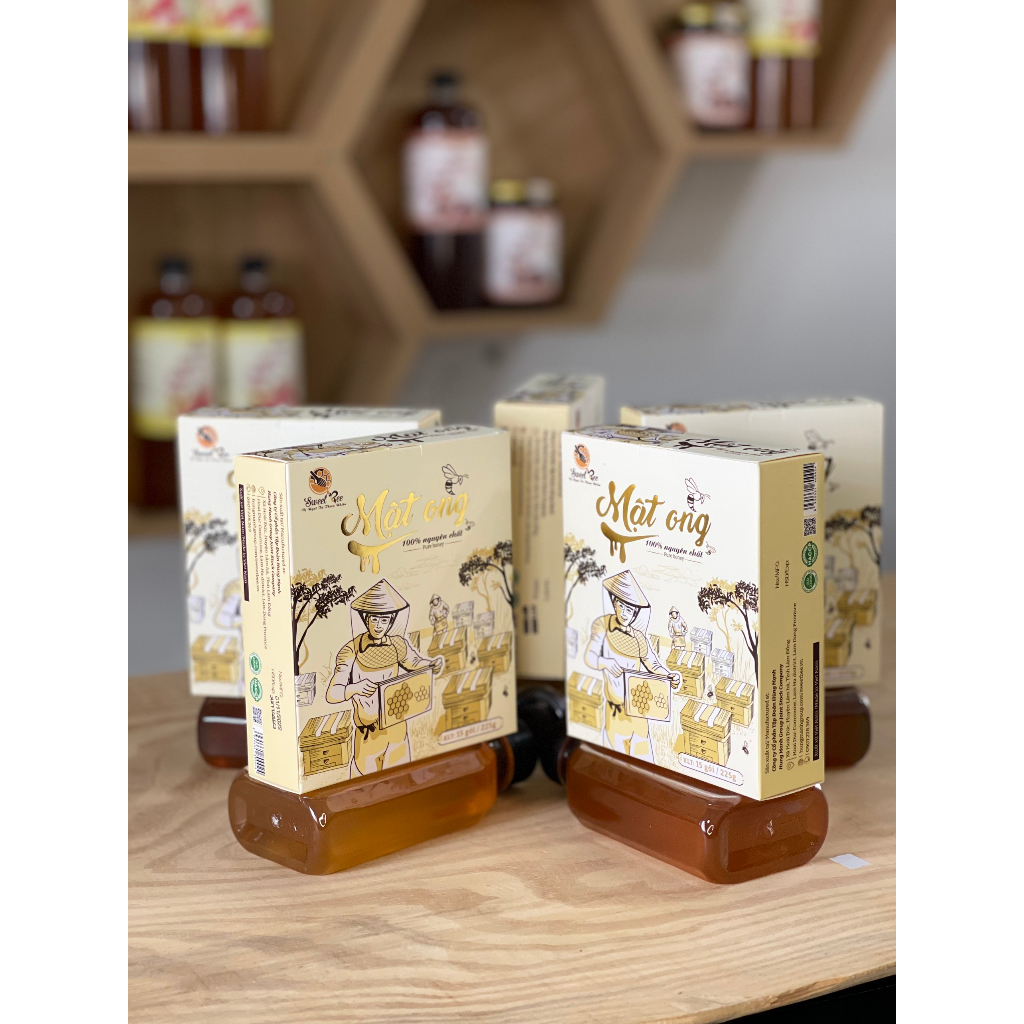 Mật Ong Đà Lạt Sweet Bee Nguyên Chất Gói Nhỏ Tiện Lợi Khối Lượng 225g/Hộp 15 Gói - Hàng Chính Hãng