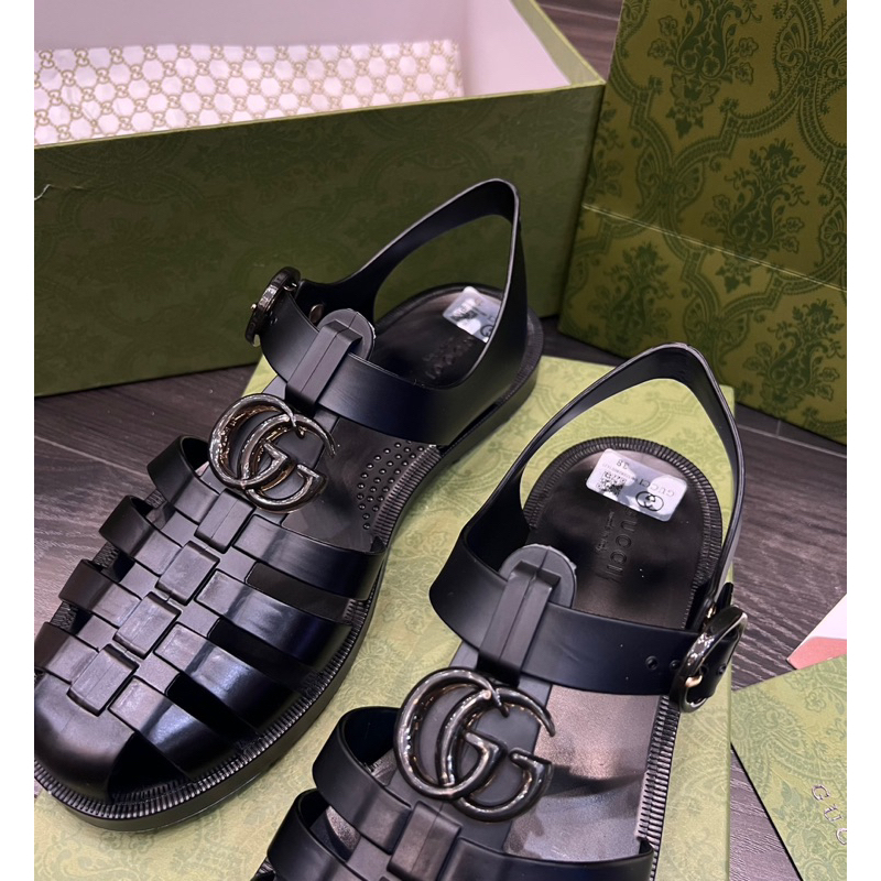 Dép Sandal - Dép Rọ GG Nam Quai Cao Su Bóng Hàng Quảng Châu Cao Cấp Hàng Full Box Phụ Kiện