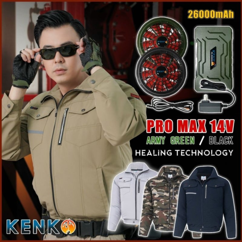 Áo điều hòa KENKO PIN 26mah 14V chính hãng Nhật Bản