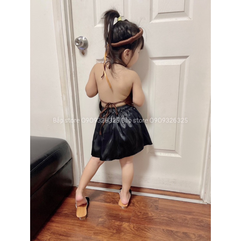 Set yếm đào cho bé gái kèm mấn