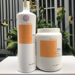 Combo Gội và hấp phục hồi tóc hư tổn Fanola Nuti Care 1000ml/1500ml (2026)