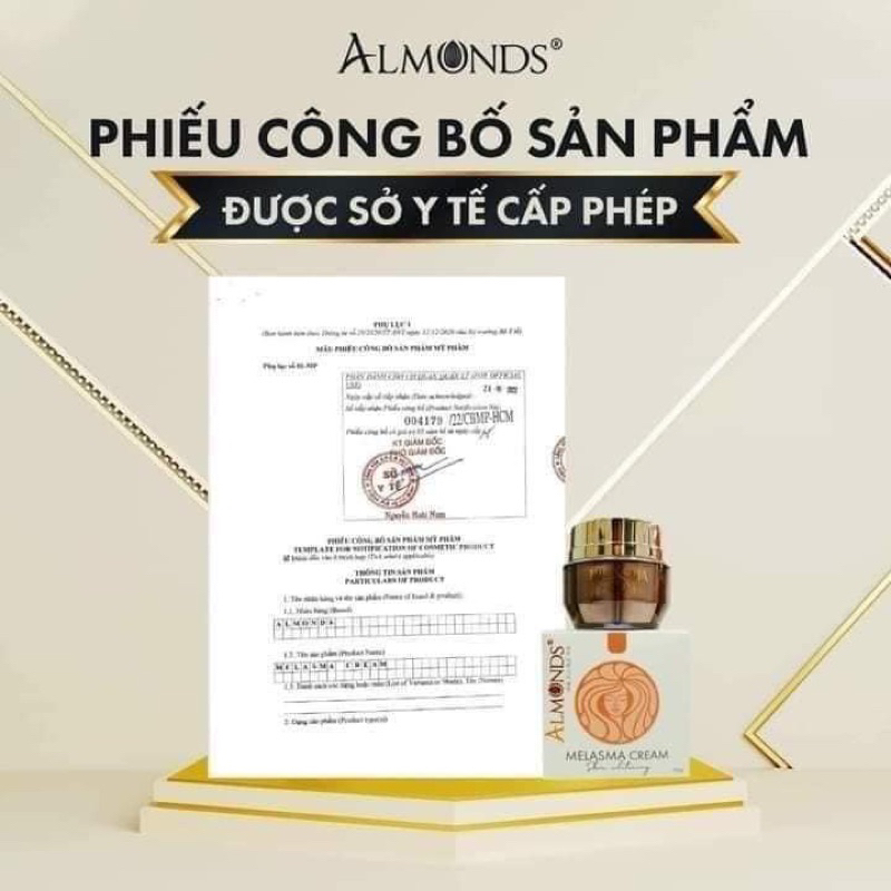 ALMONDS® kem Tái Cấu Trúc Nám 💯chính hãng  mua lẻ giá sỉ