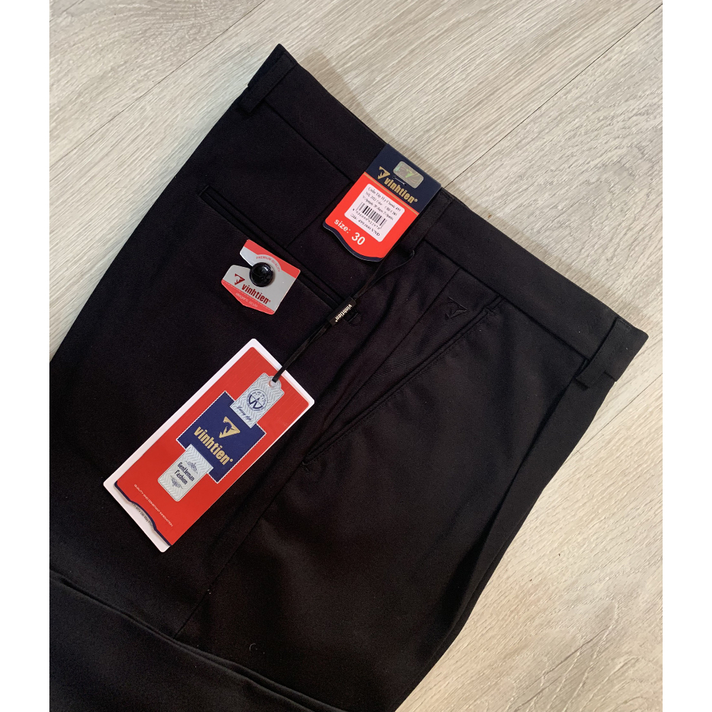 QUẦN TÂY NAM VĨNH TIẾN 1LY CAO CẤP ĐEN S445