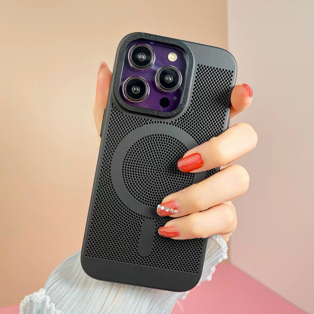 Ốp lưng tản nhiệt hỗ trợ sạc không dây cho iPhone 14 Pro,14 Pro max,13 pro max,12 Pro max,15 Pro,15 Pro max