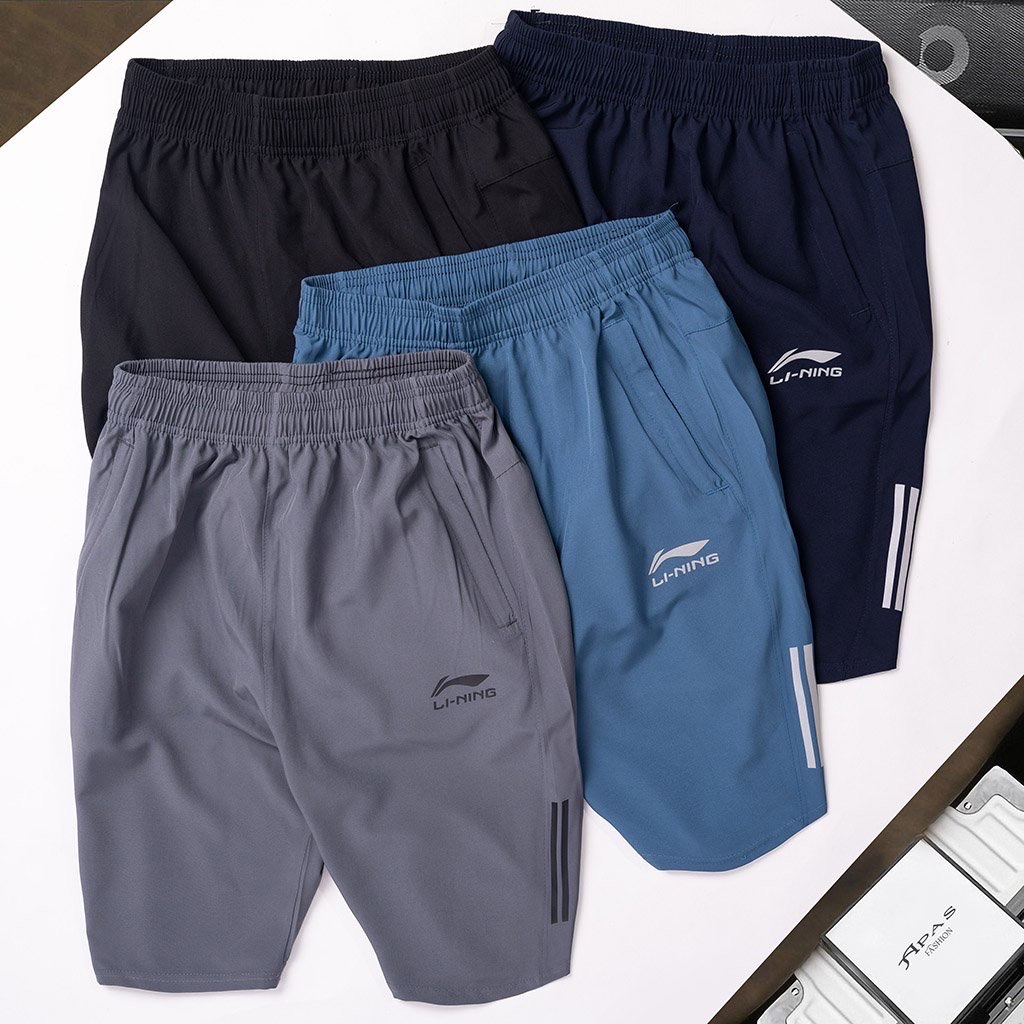 Quần đùi vải gió Lining, quần short siêu nhẹ, thoải mái vận động, chơi thể thao - PTSTORE