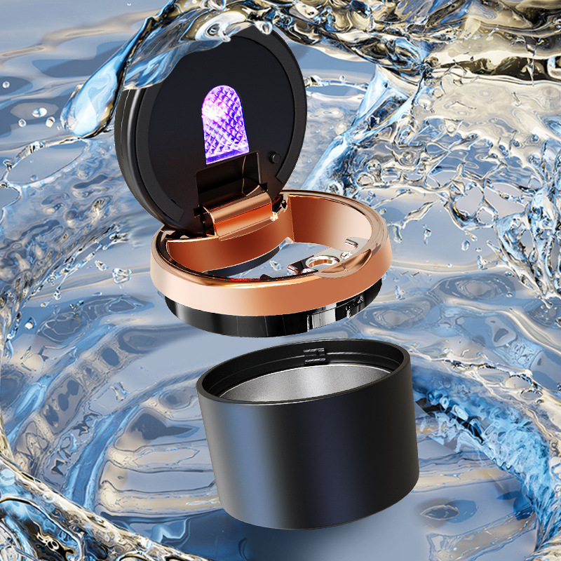 Gạt Tàn Thuốc Lá Bằng Gốm Chịu Nhiệt Cao Kèm Đèn LED Với Vỏ Bọc Trang Trí Nội Thất Xe Hơi, nhỏ gọn an toàn Sang Trọng